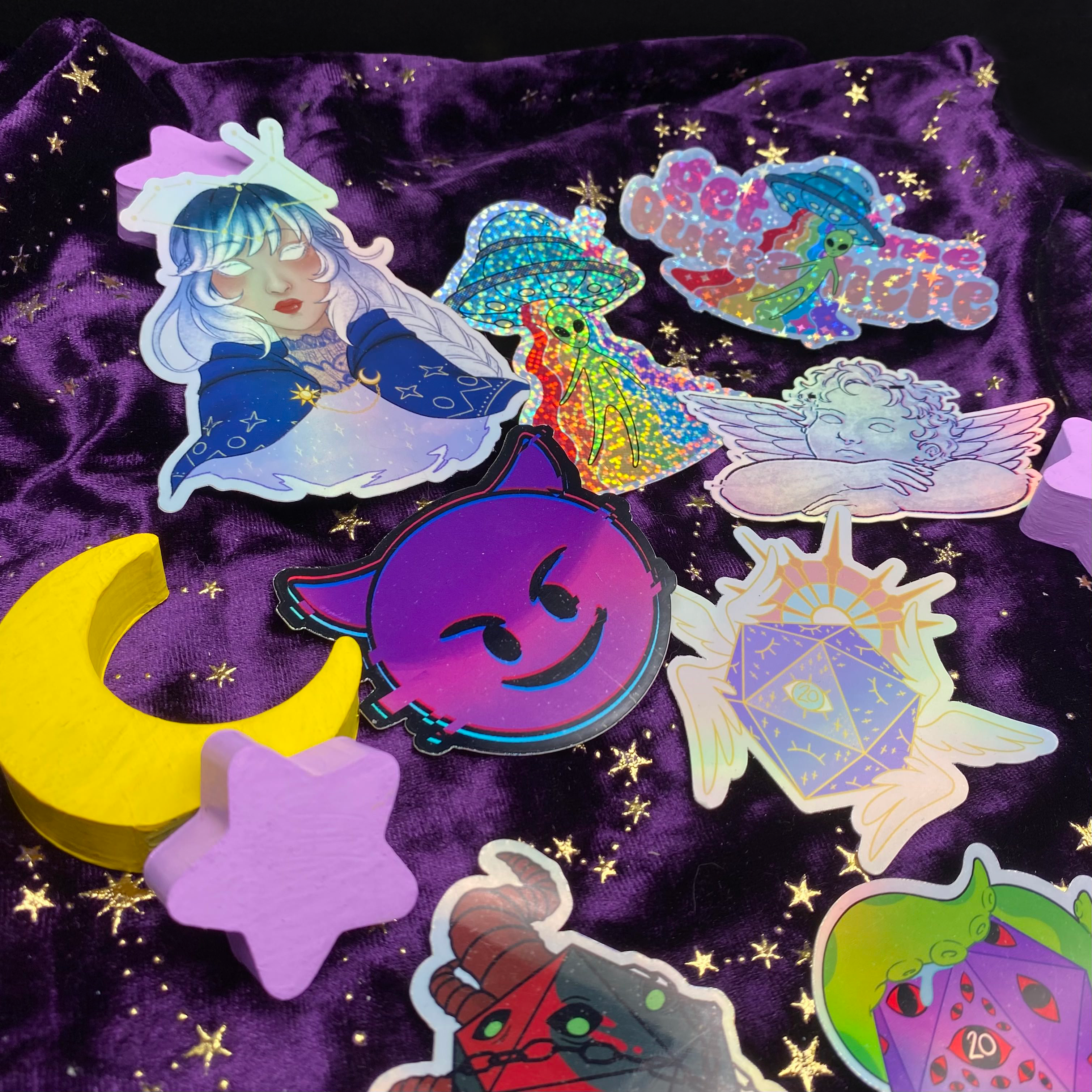 Stickers Witchy Stickers Holographic Sticker Aesthetic 